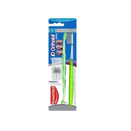 Imagem de Kit Aparelho Ortodôntico Escova + Unitufo + 6 Refil Interdental Powerdent