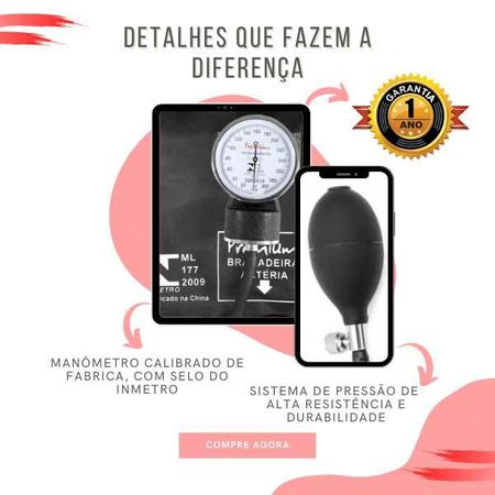 Kit Aparelho Pressao Esteto Simples Premium Imagem de Kit Aparelho Pressao Esteto Simples Premium