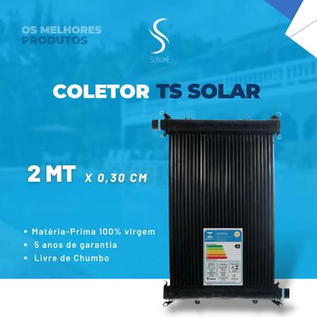 Imagem de Kit Aquecedor Solar Piscinas - 6 Placas Coletoras 2 metros - 3,5m² / 5.000 Litros