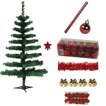 Imagem de Kit Árvore De Natal Verde Decorada Com Enfeites 53 Itens 60cm 40 Galhos