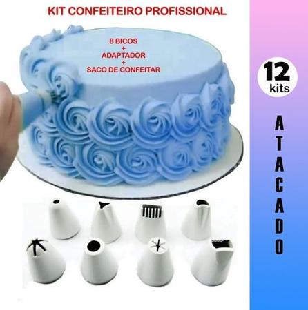 Bicos De Confeitar Jogo Inox 13 Peças Adaptador bolos cupcakes kit - CARDAD  - Bicos de Confeitar - Magazine Luiza