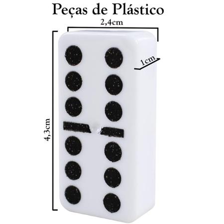 20 Jogos de Domino com 28 Peças de Plástico em Cada