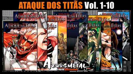 Kit Ataque Dos Titãs - Shingeki no Kyojin - Vol. 1-10 Mangá: Panini - Mouse  Pad - Magazine Luiza