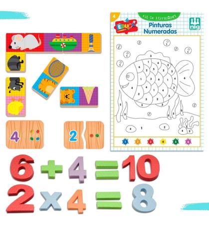 Kit Atividades Educativas Escolar Infantil Completo Premium Com Jogos  Acessórios Escolares - Brinquedo Pedagógico Infantil completo NIG - Jogos  de Memória e Conhecimento - Magazine Luiza