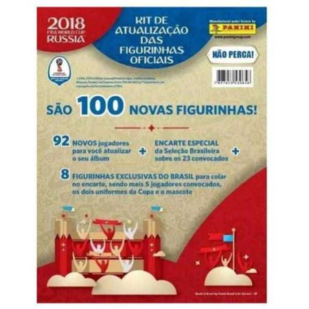 Kit Atualizaçao 100 Figurinhas Copa 2018 Russia