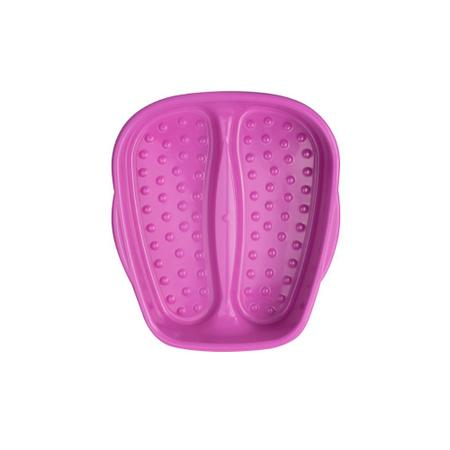 Imagem de Kit Bacia para Pés + Separador de Dedos Pedicure Salão de Beleza Multiuso Relaxamento Compact Dompel - Rosa