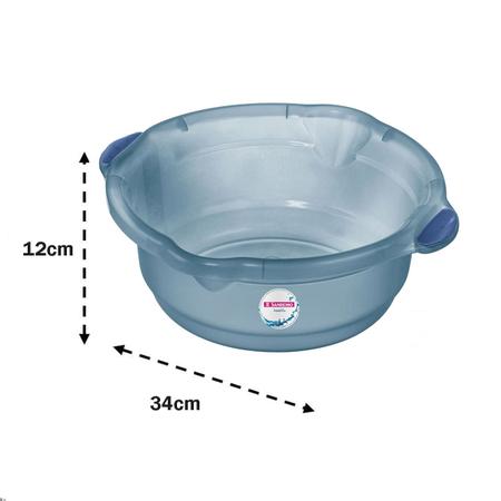 Kit Bacia Plástica Azul 6 Peças 5L Sanremo Imagem de Kit Bacia Plástica Azul 6 Peças 5L Sanremo