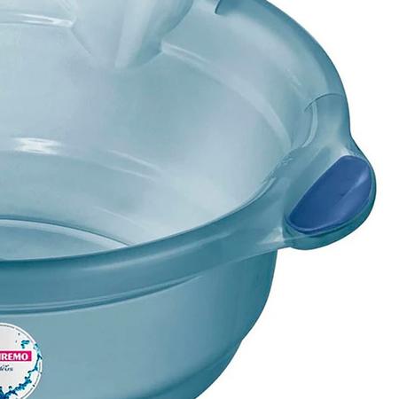 Kit Bacia Plástica Azul 6 Peças 5L Sanremo Imagem de Kit Bacia Plástica Azul 6 Peças 5L Sanremo