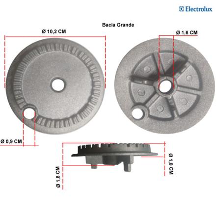 Imagem de Kit bacias + espalhadores electrolux fogões 4 bocas 56 dba