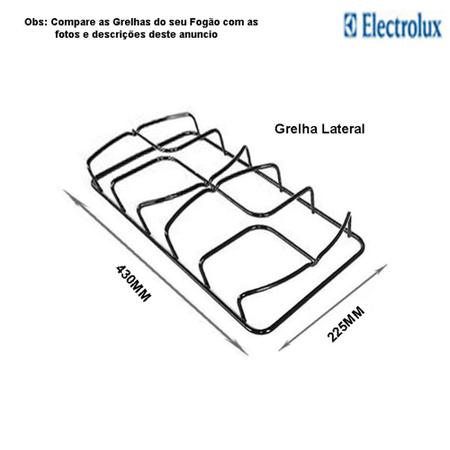 Imagem de Kit bacias + grelhas p/ fogões electrolux 4 bocas 52 sg