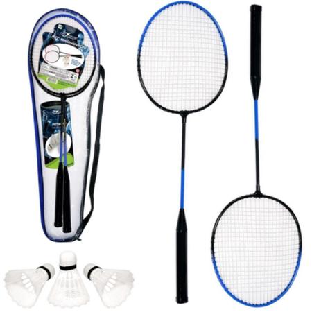 Imagem de Kit Badminton Com 2 Raquetes + 3 Petecas + Bolsa 2024