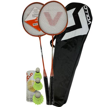 Imagem de Kit Badminton Vollo VB002 2 Raquetes 3 Petecas e Raqueteira