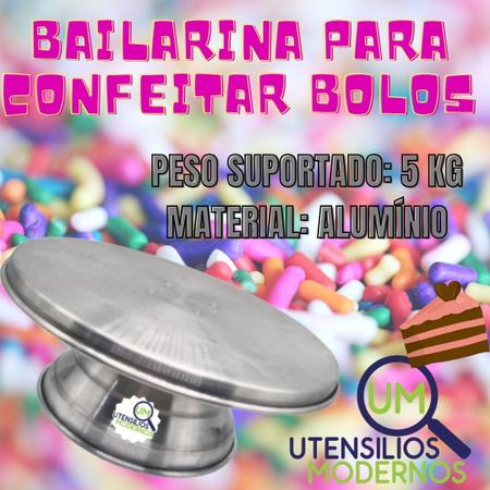 Imagem de Kit Bailarina Giratória N30 Confeitar Bolos   Espátula Decorativa de Bolos N3