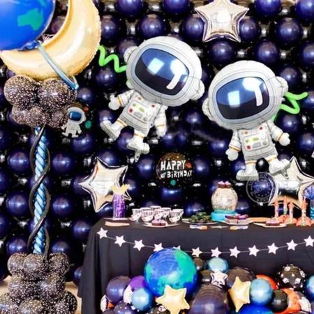 Imagem de Kit Balão 5 Unidades Astronauta Planeta Decoração Festa de Aniversário Personalizado Balões Látex