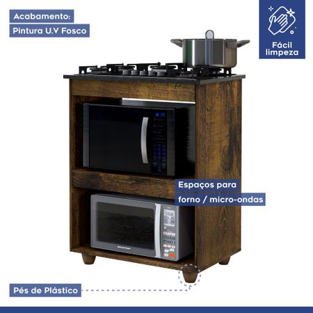 Imagem de Kit Balcão Cooktop Turim com Fogão Cooktop 4 Bocas Chamalux