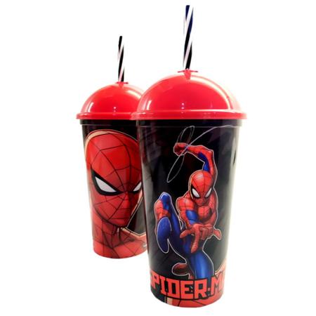 Imagem de Kit Balde de Pipoca 3D e Copo Shake Homem Aranha Spiderman