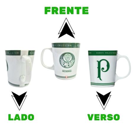 Imagem de Kit Balde Pipoca Verde 2,5L + Caneca Xícara Porcelana Branca