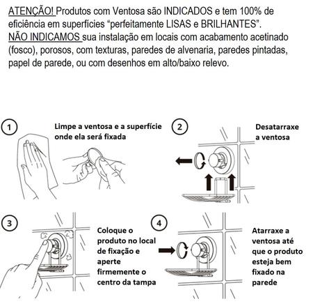 Imagem de Kit Banheiro 3 Peças Suporte Porta Papel Higiênico Gancho Duplo Saboneteira Com Ventosa Cromado - Future