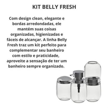 Imagem de Kit Banheiro Bely Fresh Dispenser Sabonete Escova Algodão