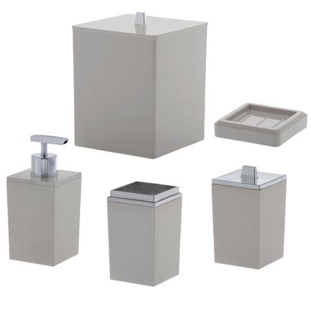 Imagem de Kit banheiro Lavabo Banheiro Com Lixeira Quadratta Premium