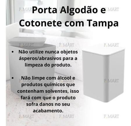 Imagem de Kit Banheiro Porta Escova Porta Algodao E Dispenser Branco