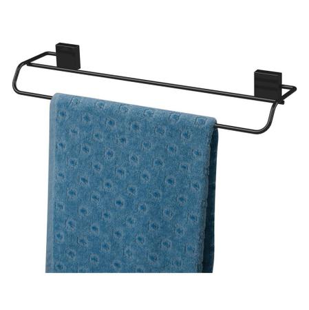 Kit Banheiro Toalheiro Duplo 45cm Suporte Papel Higiênico Preto Nero - Future Imagem de Kit Banheiro Toalheiro Duplo 45cm Suporte Papel Higiênico Preto Nero - Future