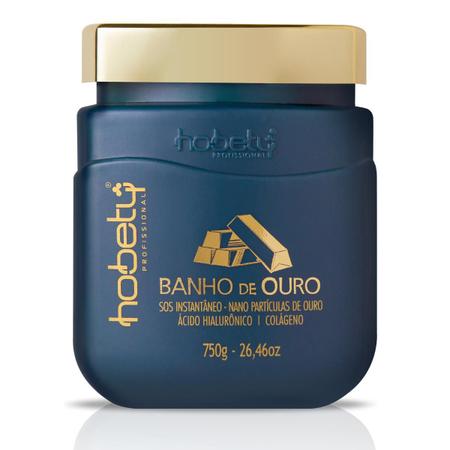 Imagem de Kit Banho de Ouro Hobety Shampoo 750ml+Mascara 750g+Finalizador 60ml