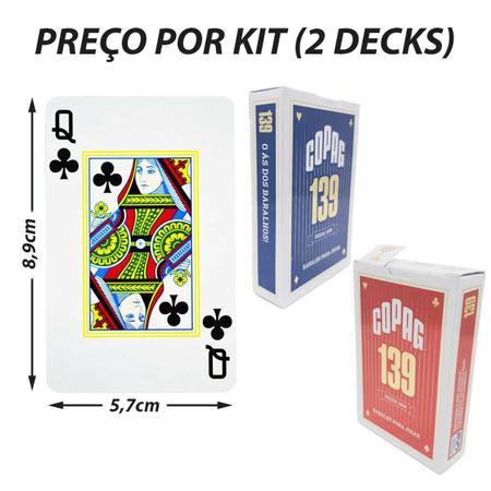 Kit 2 Jogo Baralho Profissional Copag 139 Original 54 Cartas