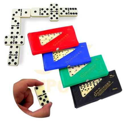 Kit Jogo de salão 1 Jogo de domino profissional 28 peças e 2