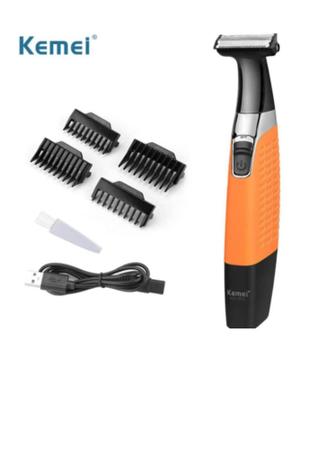 Imagem de Kit Barbeador Elétrico Portátil Profissional + Maquina de cortar cabelo recarregável bivolts