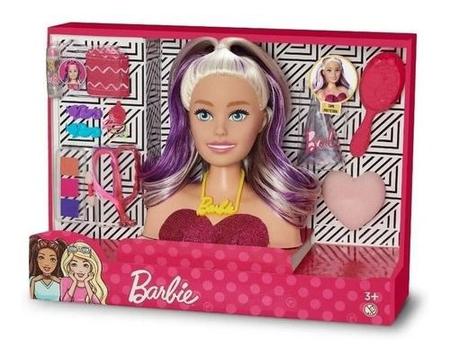Kit Infantil Brinquedo Menina Busto Barbie Com Maquiagem