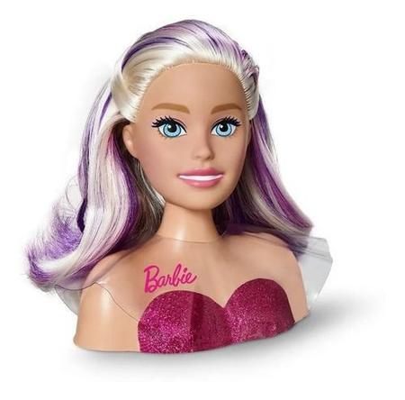 Kit Infantil Brinquedo Menina Busto Barbie Com Maquiagem