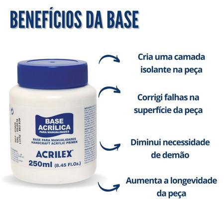 Gesso Acrilico Para Artesanato 250ml Acrilex Cor Branco