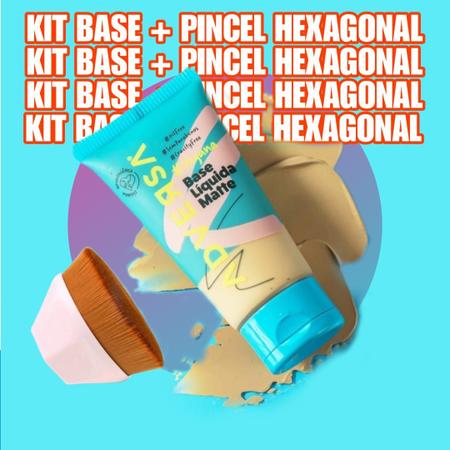Imagem de Kit Base Adversa + Pincel Hexagonal Para Base