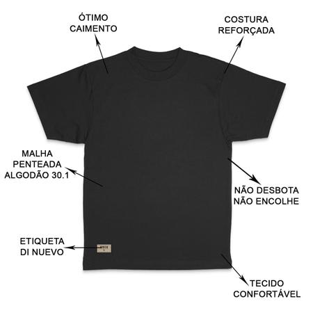 Imagem de Kit Básico Masculino 2 Camisas 100% Algodão Preto e Branco