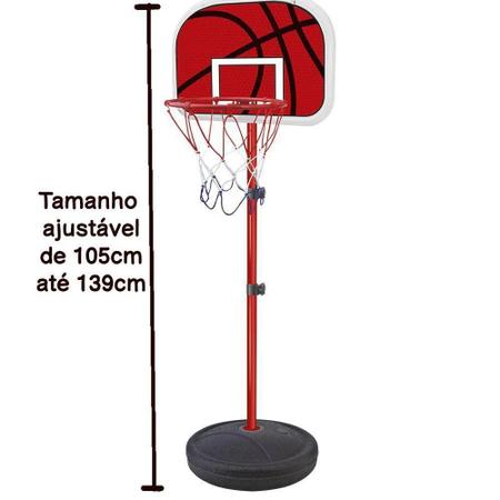 Basquete Radical Altura Regulável 117-202cm, DM Toys