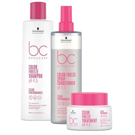 Imagem de Kit Bc Clean Color Freeze Sh Cond Spray E Másc Schwarzkopf