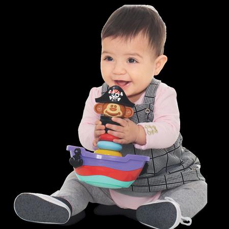 Imagem de Kit Bebê 2 Brinquedo Educativo Encaixar Empilhar 1 ano Didatico Presente Menino Menina Criança