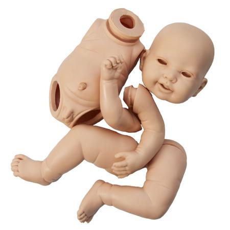 Imagem de Kit Bebe Reborn 43 cm Molde Menino Olhos Direto da Fabrica