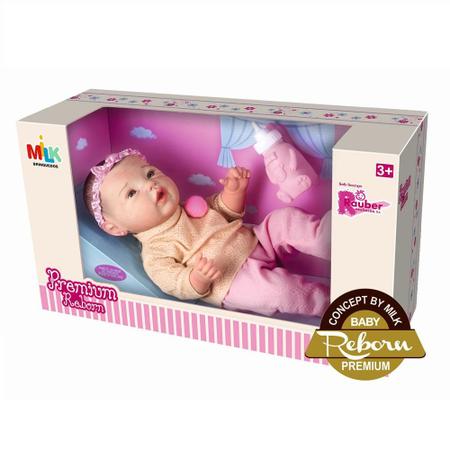 Boneca Bebê Reborn Realista Menino Silicone Pode Dar Banho - Milk  Brinquedos - Boneca Reborn - Magazine Luiza