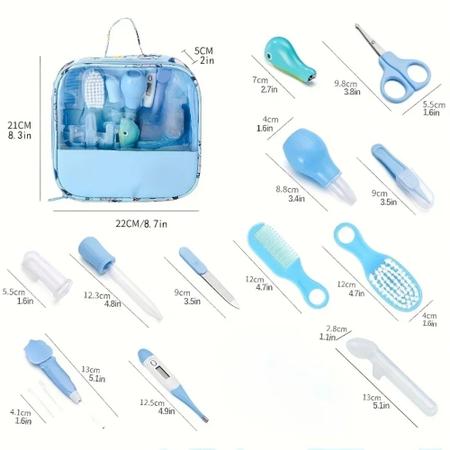 Imagem de Kit Bebê Recém Nascido 13 Peças Higiene Cuidados Saúde 