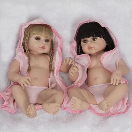 Kit 2 Bebe Reborn Gêmeos Casal 42cm Carequinha + Enxoval - Cegonha Reborn  Dolls - Bonecas - Magazine Luiza
