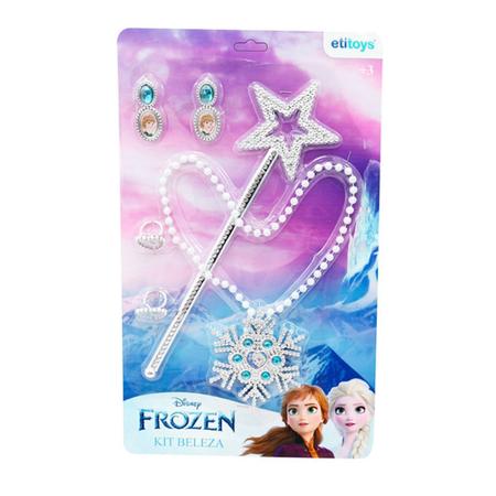 Imagem de Kit Beleza Infantil Frozen com Acessórios 6 Peças Etitoys Ideal para a Diversão e Imaginação das crianças 