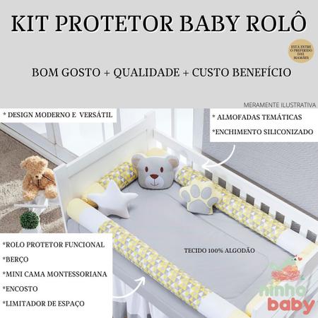 KIT PROTETOR DE BERCO BABY ROLO BARNEY 12PCS SONHO MATERNO Kit Protetor de  Berço BABY ROLOSonho Materno Móveis, Enxoval, Acessórios e Roupas de Bebê