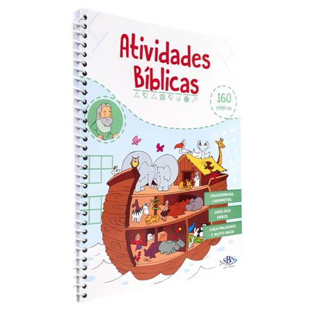 Histórias da Bíblia - Livro de Atividades Infantil - Passatempos, jogos dos  erros, caça-palavras, desenhos para colorir