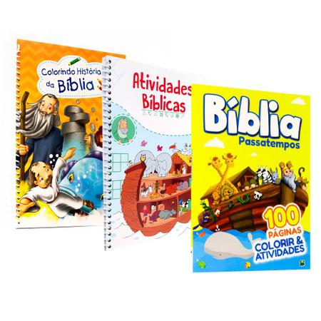 Histórias da Bíblia - Livro de Atividades Infantil - Passatempos, jogos dos  erros, caça-palavras, desenhos para colorir