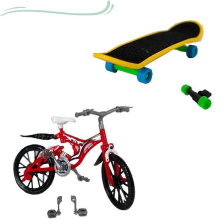 Kit Bicicleta + Skate De Dedo Com 5 Acessórios - Compre Agora