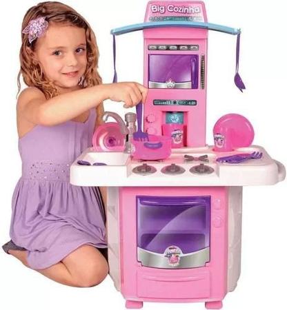 Imagem de Kit big cozinha infantil  completa  sai agua + geladeira