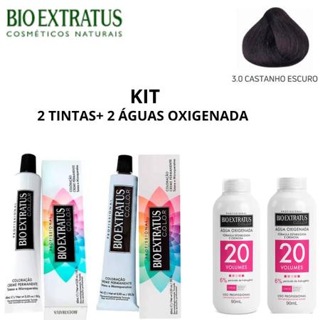 Imagem de Kit bio extratus 2 tintas 3.0 +2 águas oxigenada 20volumes