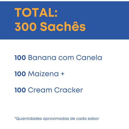 Imagem de Kit biscoito bauducco banana com canela maizena e cream cracker - 300 sachês